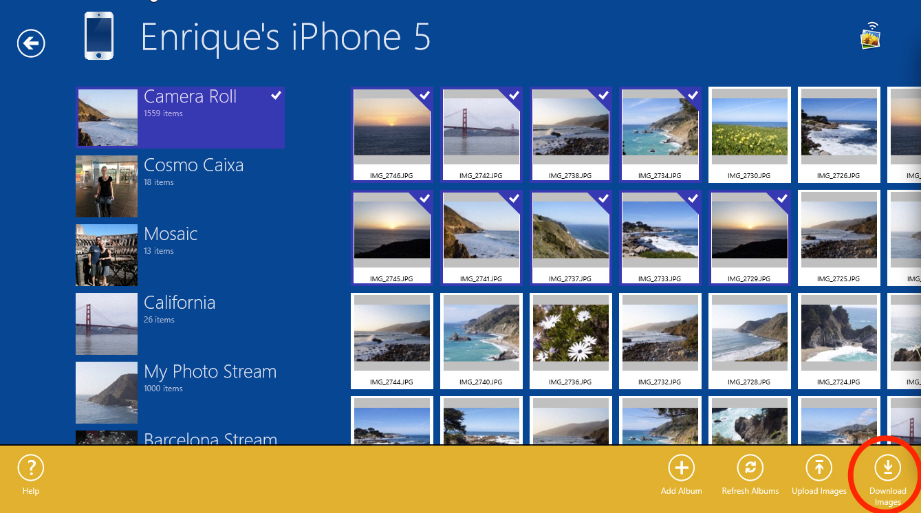 Transfer photos from your iPhone, iPad, iPad mini, iTouch or Android Device to your Windows 8