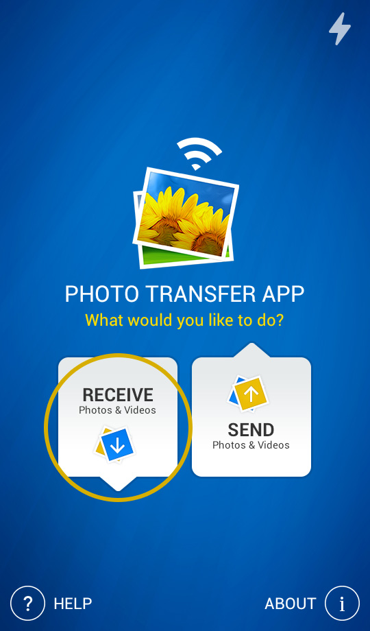 Transfer photos from another Android or iDevice to this Android