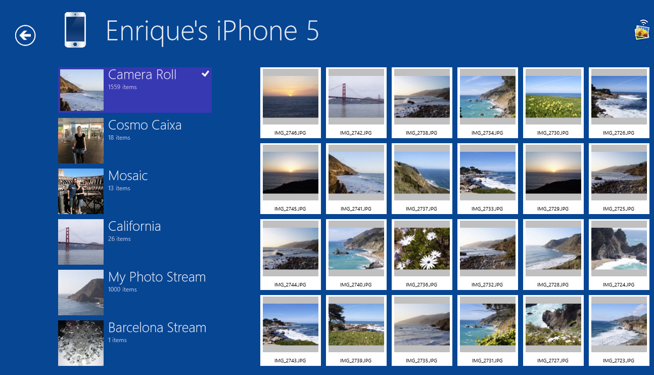 Transfer photos from your Windows 8 to an iPhone, iPad, iPad mini, iPod Touch or Android Device